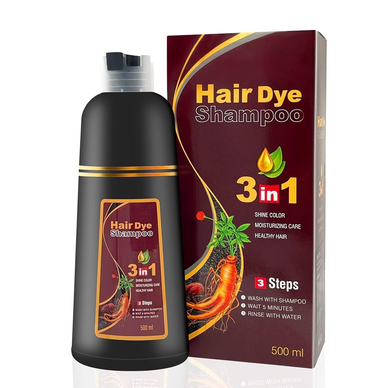 meidu Hair dye shampoo dark brown 500ml
