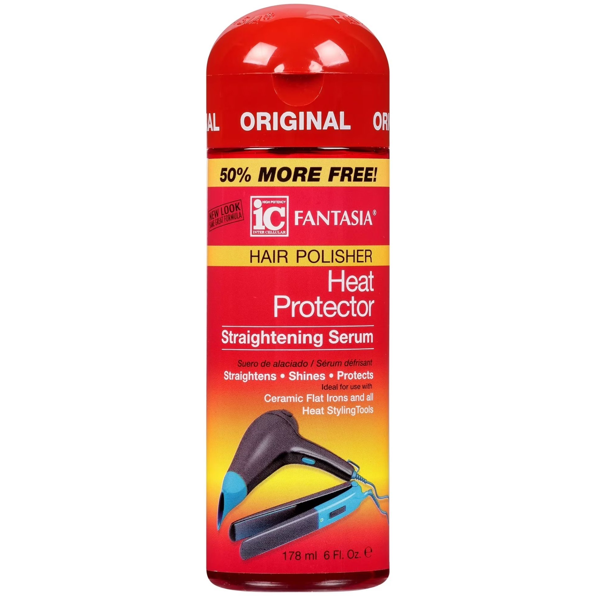 Fantasia heat protector straightening serum
