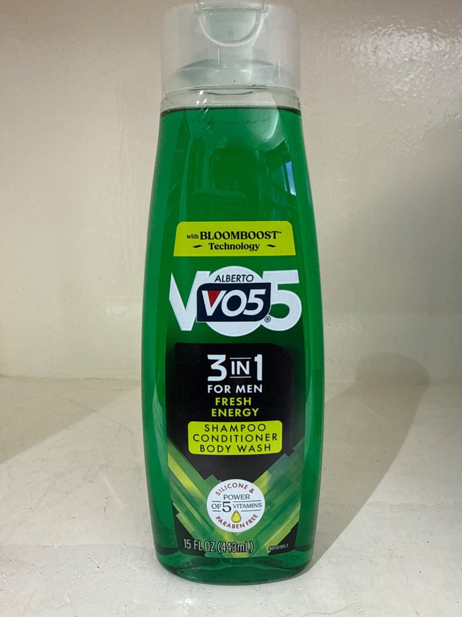 Vo5 3in1 for men fresh energy shampo condit body wash 443ml