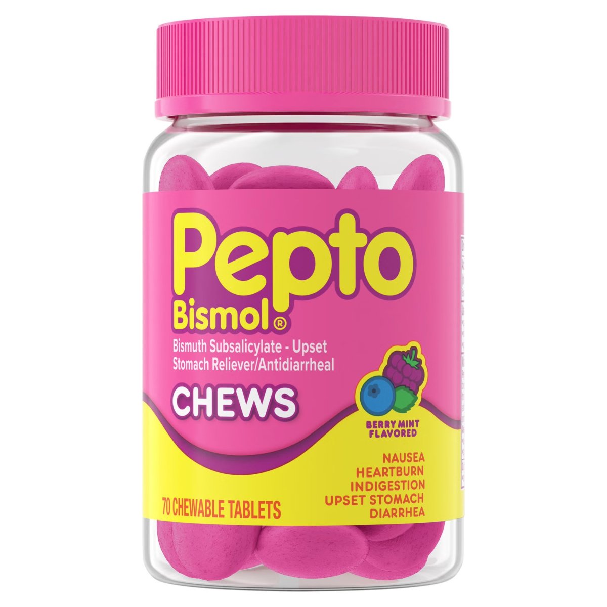 pepto bismol chews 70 chewable tablets
