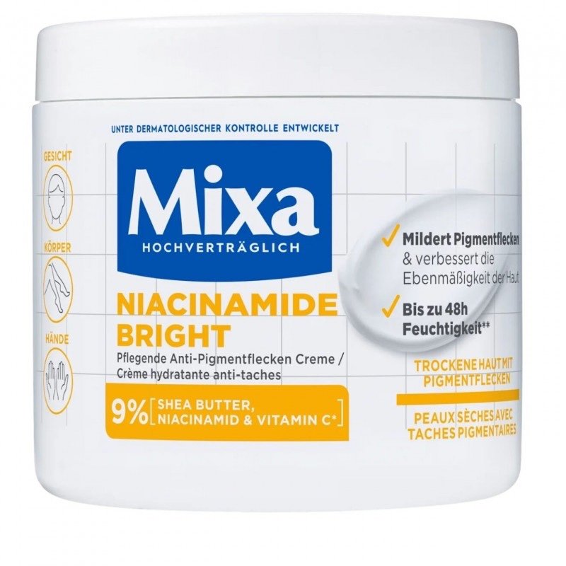 Mixa niacinamide bright moisturizing anti dark spot cream 400ml