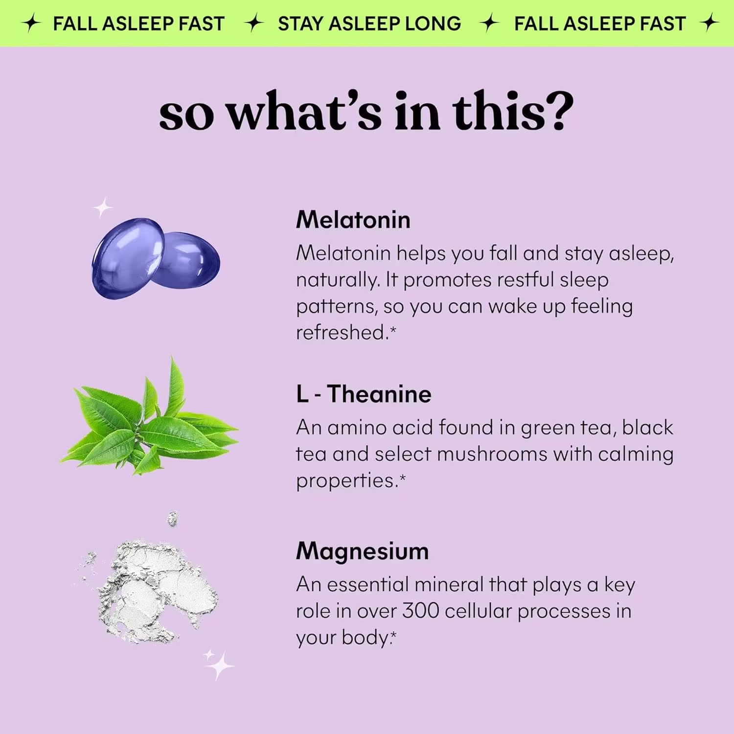 Lemme sleep 60 gummies melatonin & magnesium with L-Theanine and Chamomile