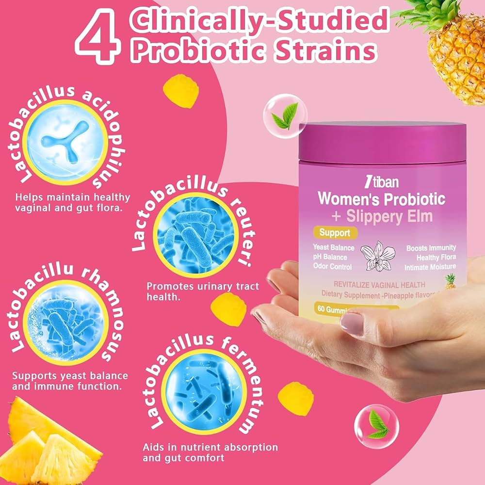 Itiban Women’s probiotic + slippery Elm 60 gummies