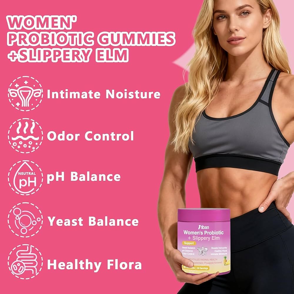 Itiban Women’s probiotic + slippery Elm 60 gummies