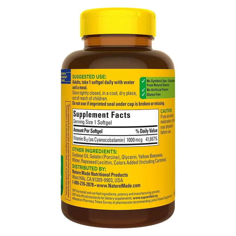 Nature made vitamine B12 1000 mcg 400 softgels