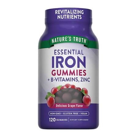 Nature’s truth essential Iron vitamine B, Zinc 120 gummies 5